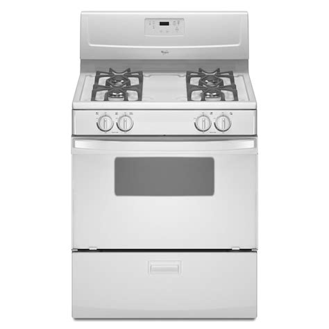 whirlpool 30 4 burner freestanding gas range white